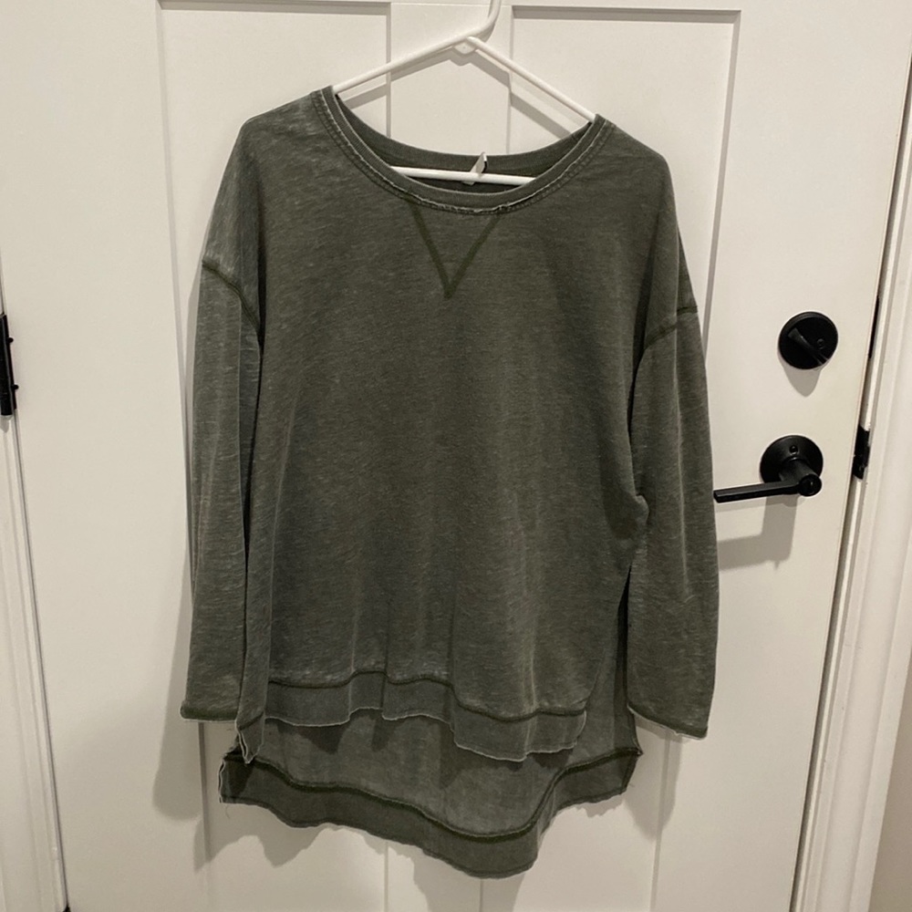 Z Supply - burnout long sweatshirt tunic - small